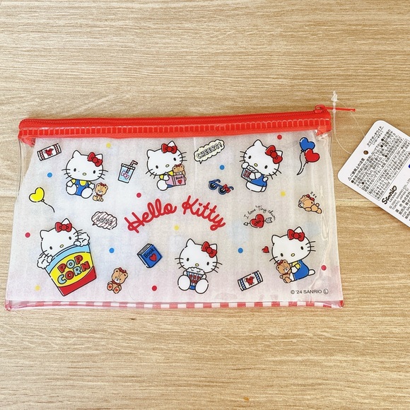 NWT Sanrio Hello Kitty clear pouch 
Size H5” x W8” - Picture 2 of 9